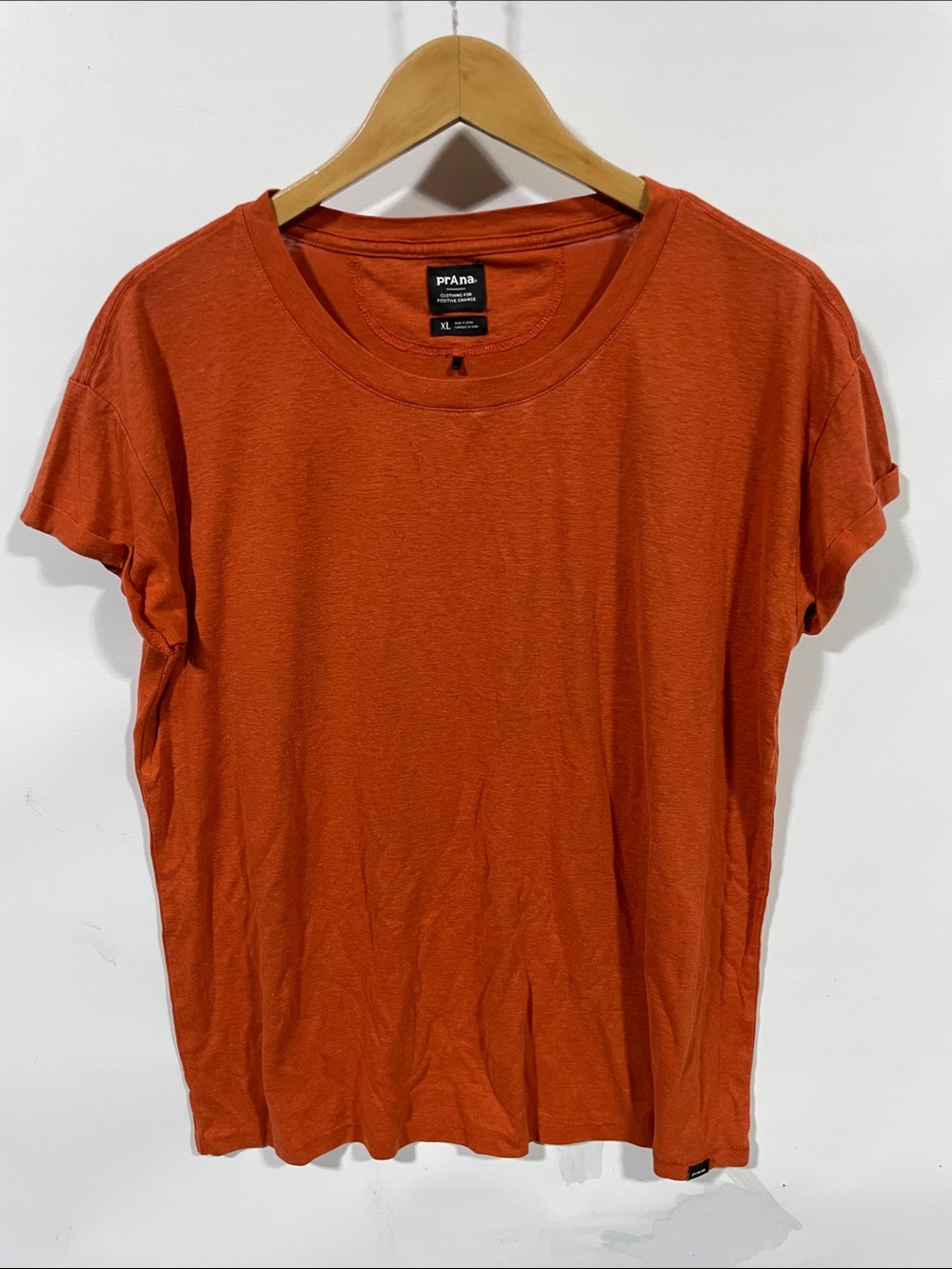 Prana Men’s Orange Short Sleeve Crewneck Tee